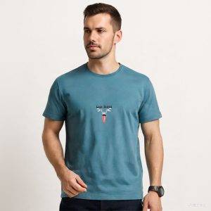 AristoVibe Easy Rider T-Shirt - Dusty Aqua Blue Edition